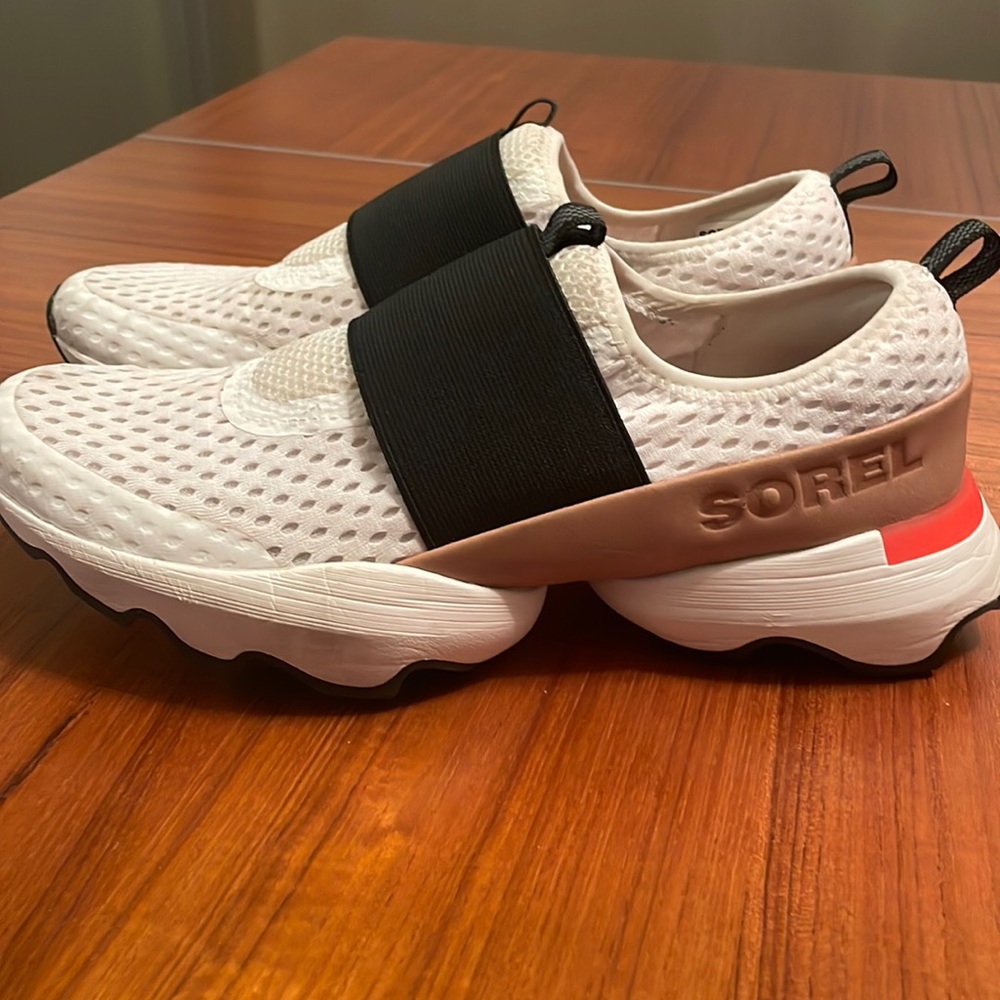 Sorel White and Black Athletic Shoes